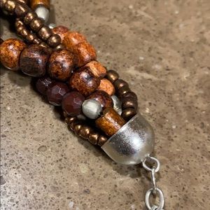 Coconut and nickel bracelet-